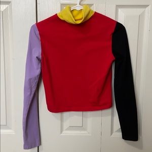Retro crop top turtleneck